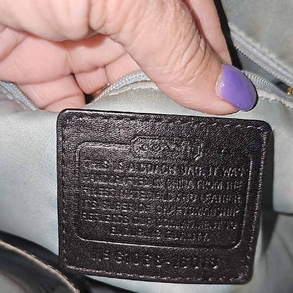 Coach Kristin Patent Leather Satchel  Black Leather Handbag - Picture 3 of 6